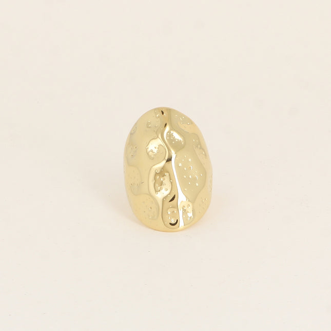 Bague - grand ovale avec texture écaille