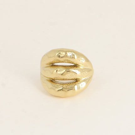 Bague - pièce bombée 3 rangs
