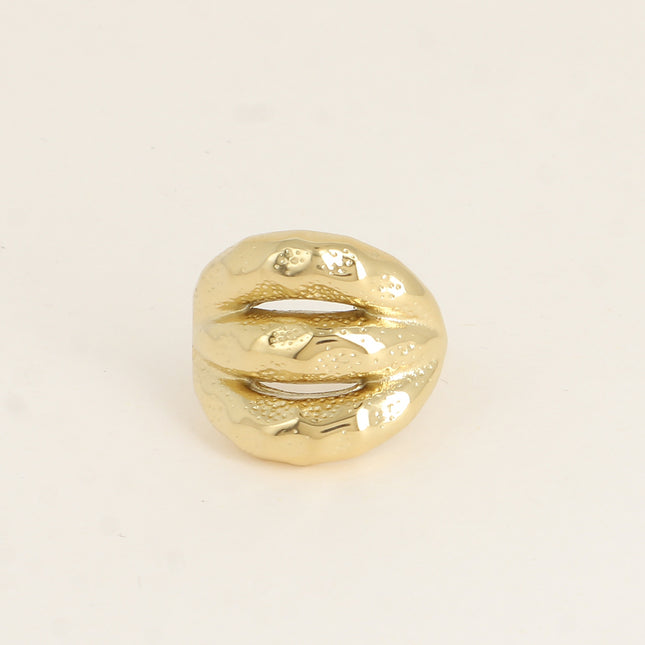 Bague - pièce bombée 3 rangs
