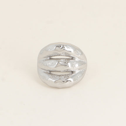 Bague - pièce bombée 3 rangs