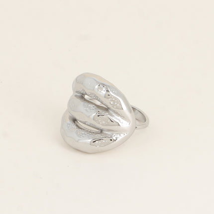 Bague - pièce bombée 3 rangs