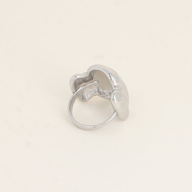 Bague - effet écaille martelé