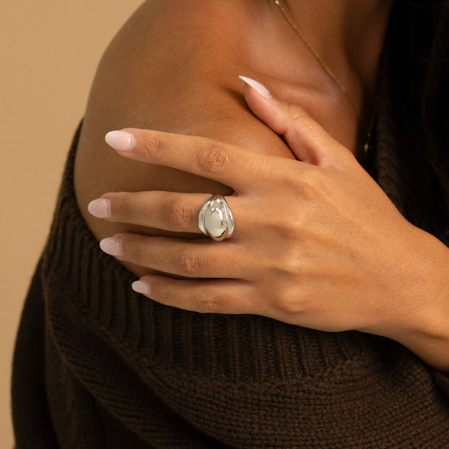 Bague - pièce bombée