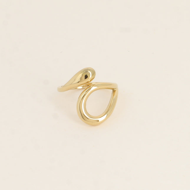 Bague ouverte - 2 gouttes dont une ajourée