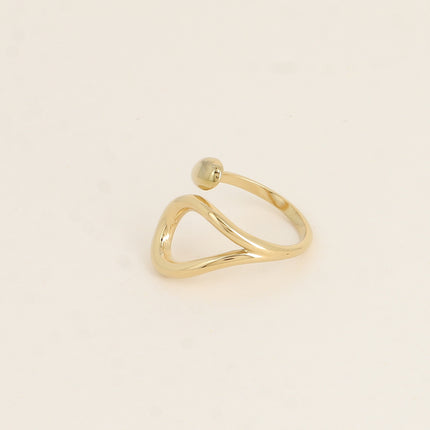 Bague ouverte - 2 gouttes dont une ajourée
