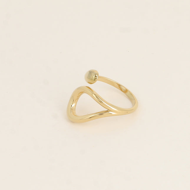 Bague ouverte - 2 gouttes dont une ajourée