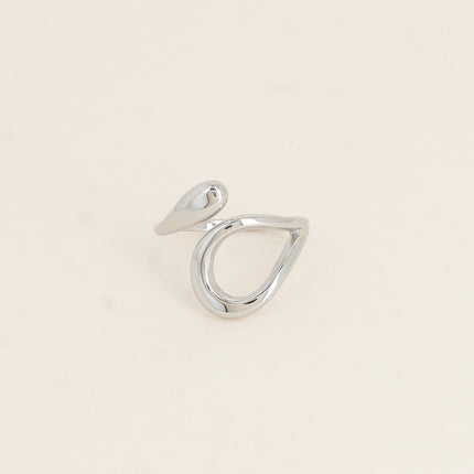 Bague ouverte - 2 gouttes dont une ajourée