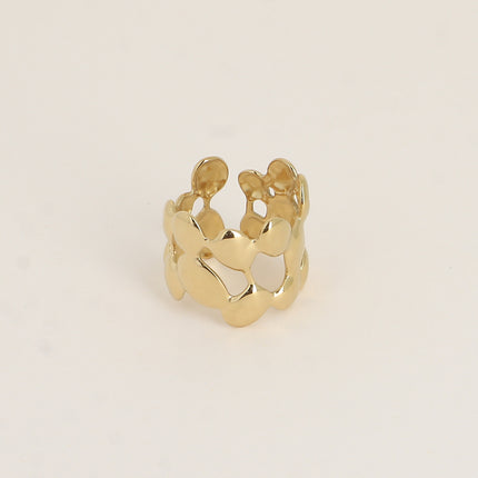 Bague large - petits ovales effet tâcheté