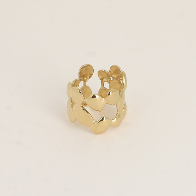Bague large - petits ovales effet tâcheté
