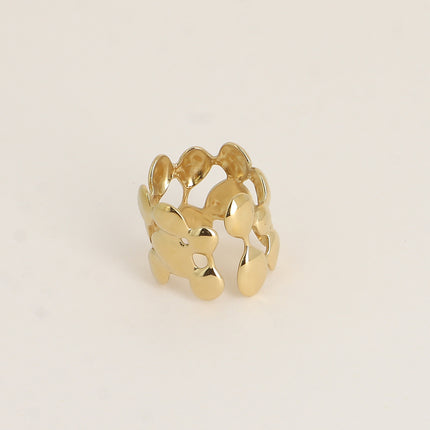 Bague large - petits ovales effet tâcheté