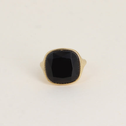 Bague - pierre naturelle taillée carrée