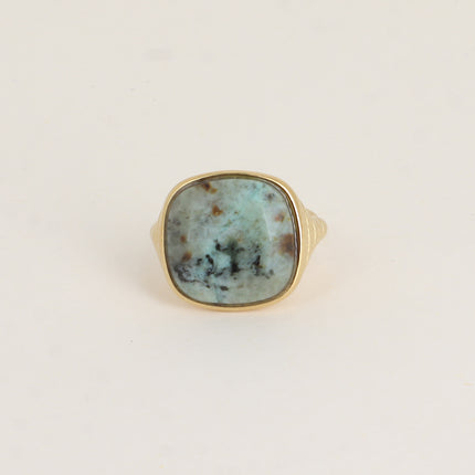 Bague - pierre naturelle taillée carrée