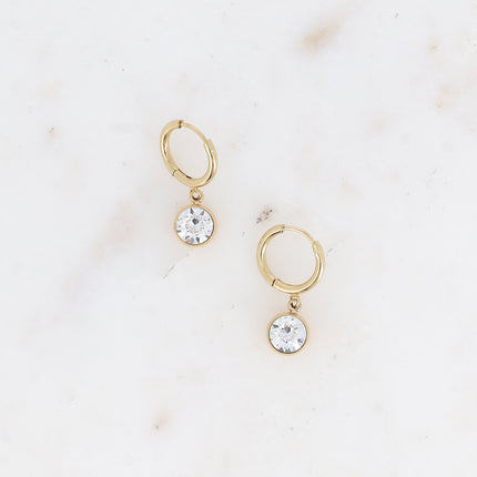 Creoles - faceted crystal SS29