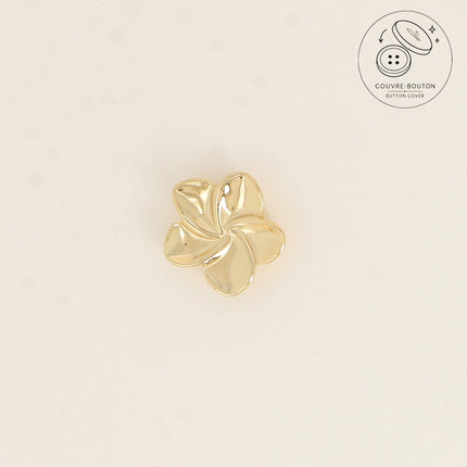 Couvre-bouton fleur en acier inoxydable