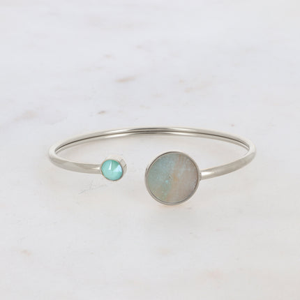 Bliss Bangle - natural stone and Swarovski® crystals