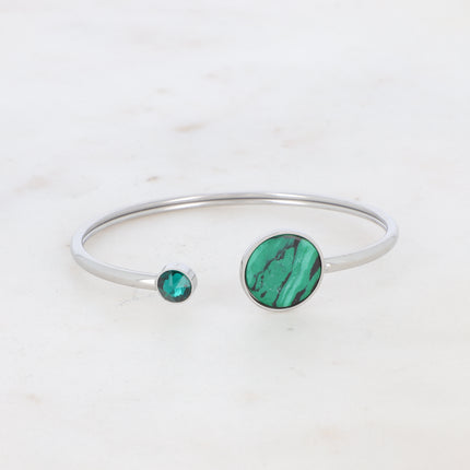 Bliss Bangle - natural stone and Swarovski® crystals
