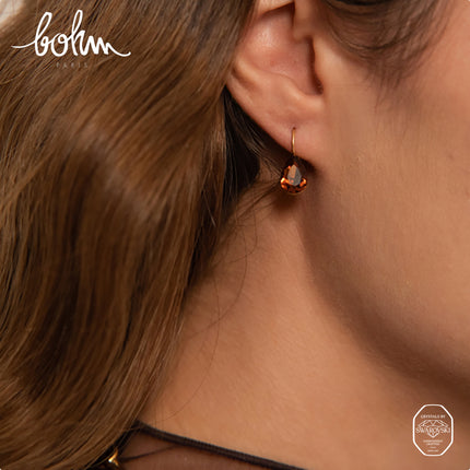 Boucles dormeuses Bertille - goutte et cristaux Swarovski®