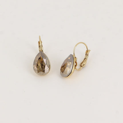 Boucles dormeuses Bertille - goutte et cristaux Swarovski®