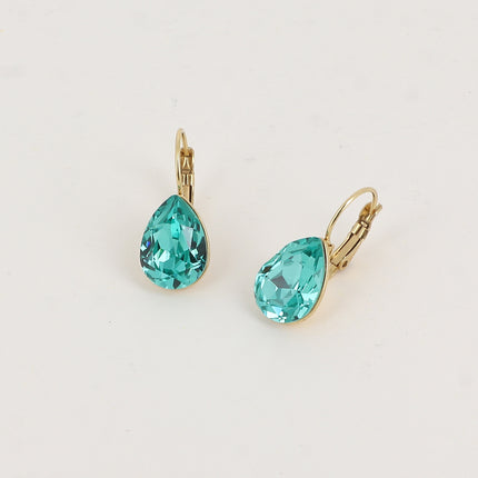 Boucles dormeuses Bertille - goutte et cristaux Swarovski®