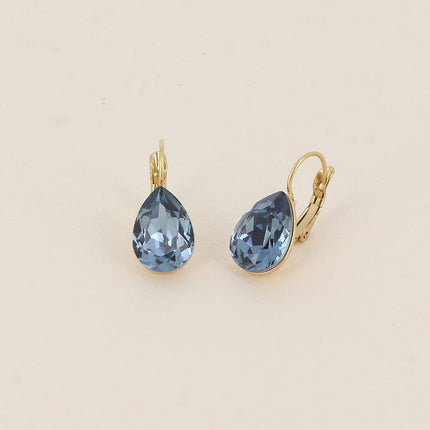 Boucles dormeuses Bertille - goutte et cristaux Swarovski®