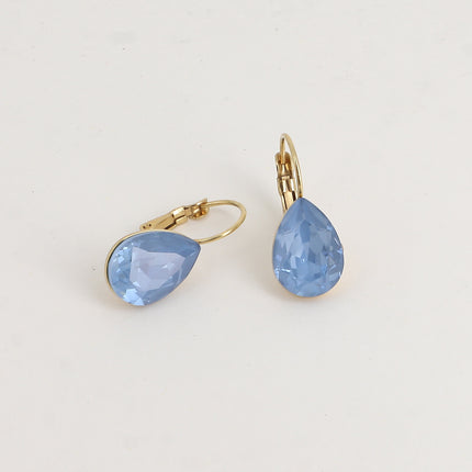 Boucles dormeuses Bertille - goutte et cristaux Swarovski®