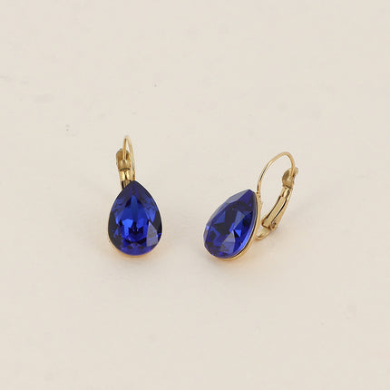 Boucles dormeuses Bertille - goutte et cristaux Swarovski®