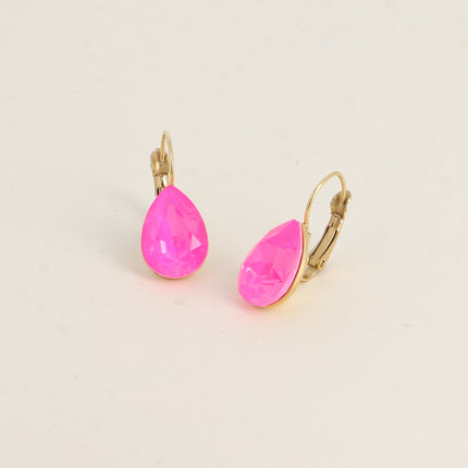 Boucles dormeuses Bertille - goutte et cristaux Swarovski®