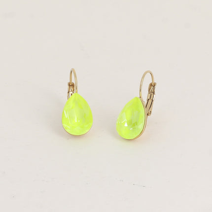 Boucles dormeuses Bertille - goutte et cristaux Swarovski®