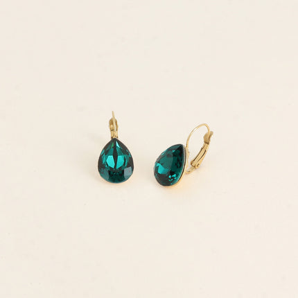 Boucles dormeuses Bertille - goutte et cristaux Swarovski®