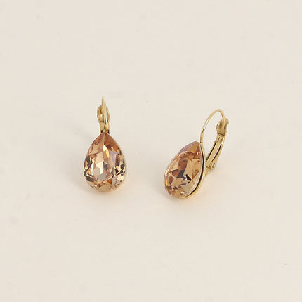 Boucles dormeuses Bertille - goutte et cristaux Swarovski®