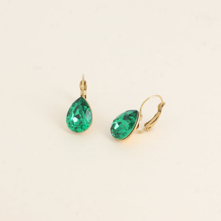 Boucles dormeuses Bertille - goutte et cristaux Swarovski®