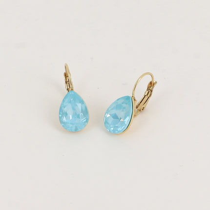 Boucles dormeuses Bertille - goutte et cristaux Swarovski®
