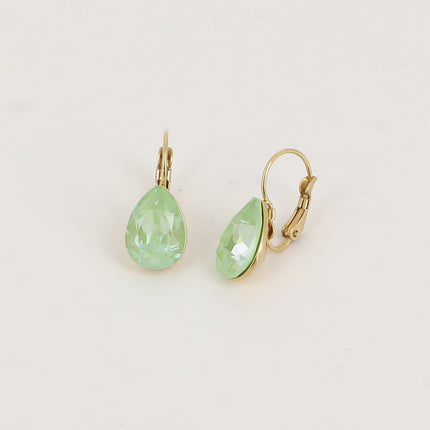 Boucles dormeuses Bertille - goutte et cristaux Swarovski®