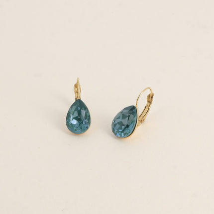 Boucles dormeuses Bertille - goutte et cristaux Swarovski®