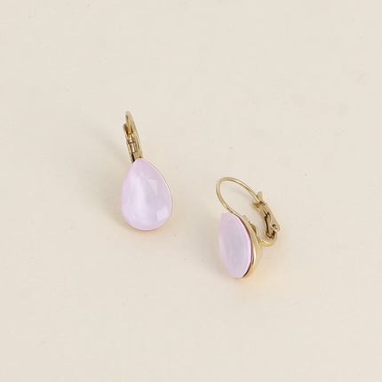 Boucles dormeuses Bertille - goutte et cristaux Swarovski®