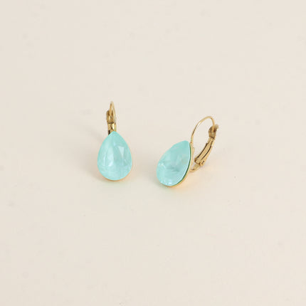 Boucles dormeuses Bertille - goutte et cristaux Swarovski®