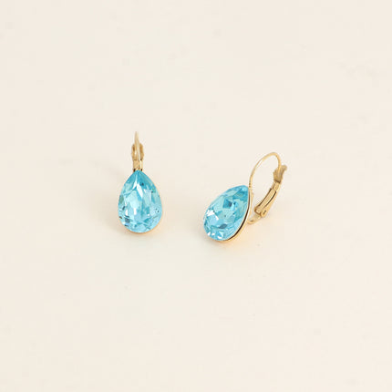 Boucles dormeuses Bertille - goutte et cristaux Swarovski®
