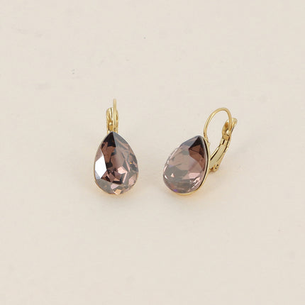 Boucles dormeuses Bertille - goutte et cristaux Swarovski®