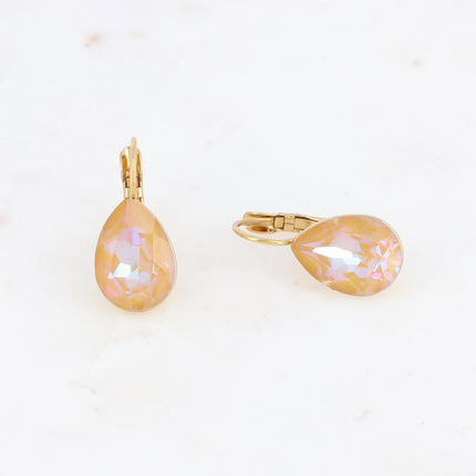 Boucles dormeuses Bertille - goutte et cristaux Swarovski®