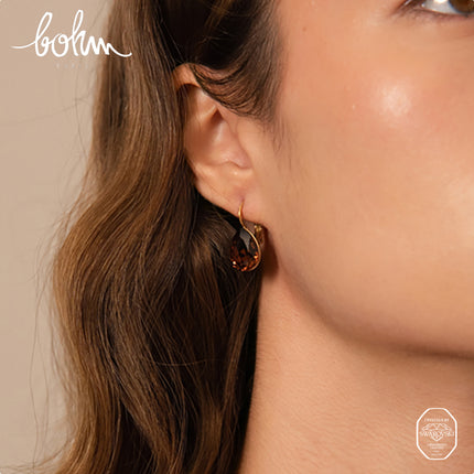 Boucles dormeuses Bertille - goutte et cristaux Swarovski®