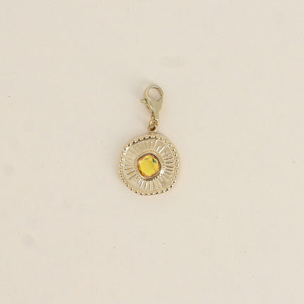 Charm Melissane - rond texturé et orné de cristaux Swarovski®