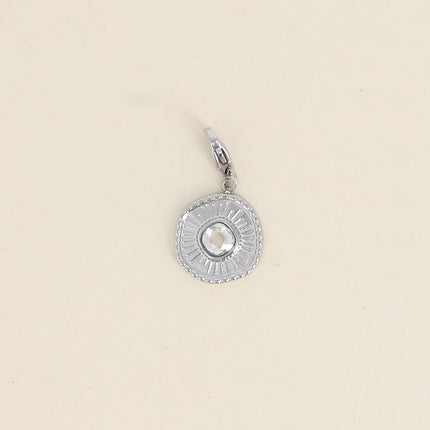 Charm Melissane - rond texturé et orné de cristaux Swarovski®