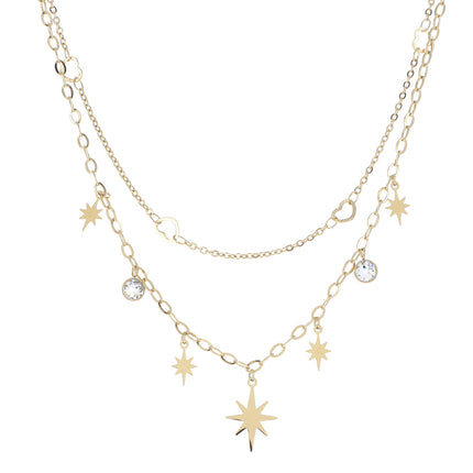 Collier Salvador - multirang doré Swarovski®
