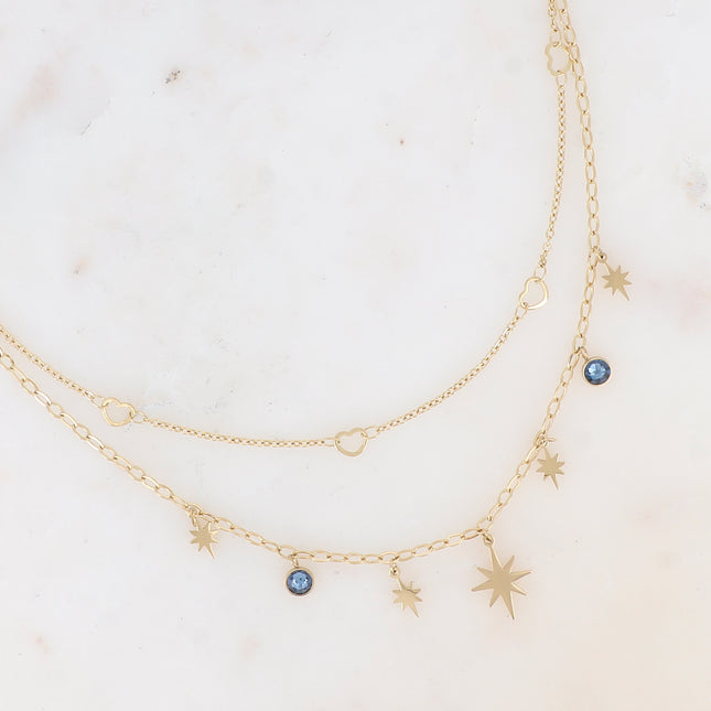 Collier Salvador - multirang doré Swarovski®