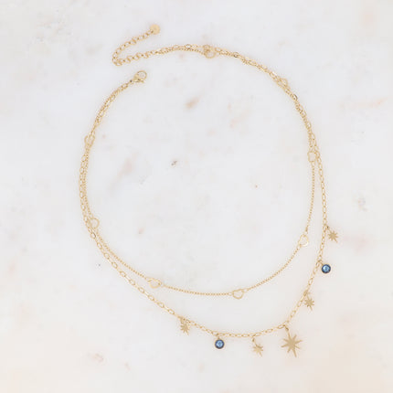 Collier Salvador - multirang doré Swarovski®