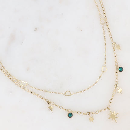 Collier Salvador - multirang doré Swarovski®