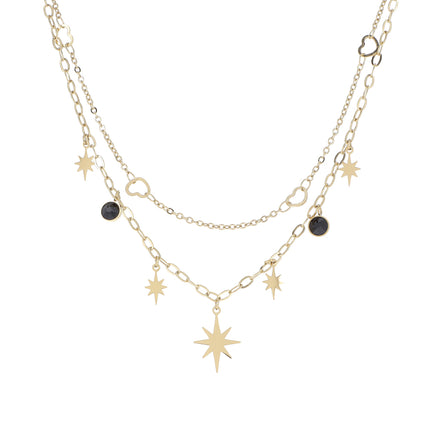 Collier Salvador - multirang doré Swarovski®