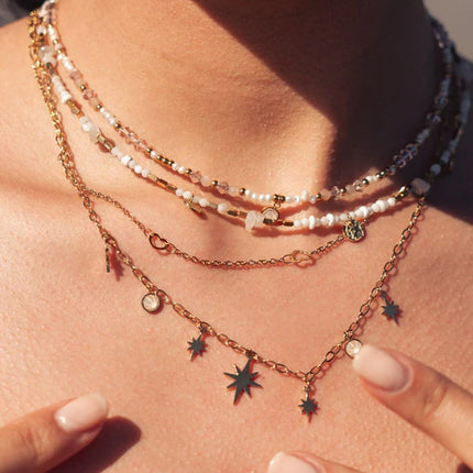 Collier Salvador - multirang doré Swarovski®