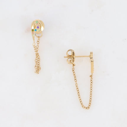 Boucles Flash - éclair et zircones