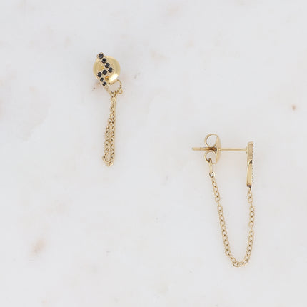 Boucles Flash - éclair et zircones